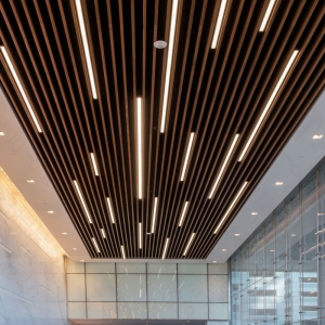 Ceiling wood grain aluminum square tube