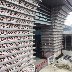 Curtain wall carved aluminum plate